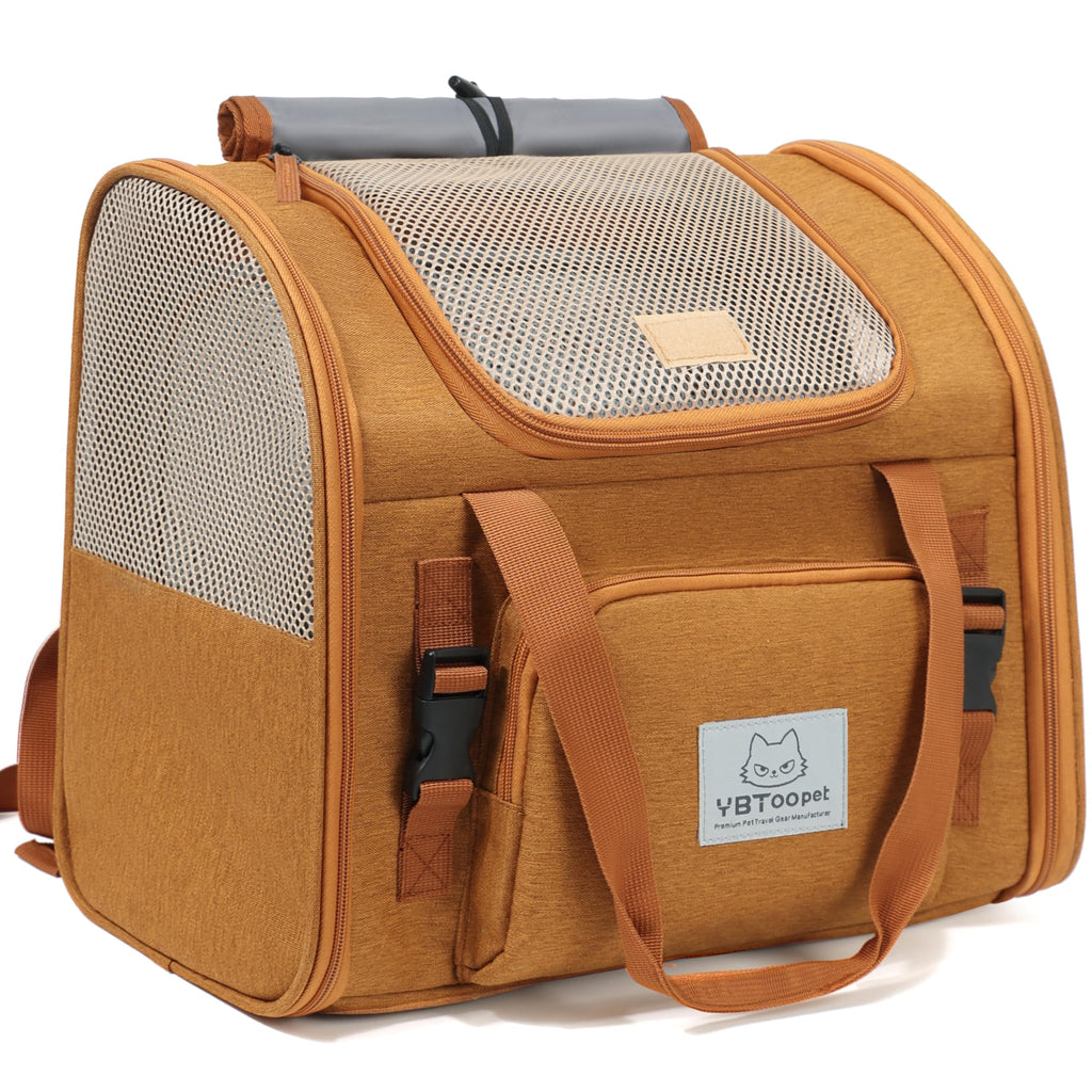 Brown Expandable Cat Backpack H324179