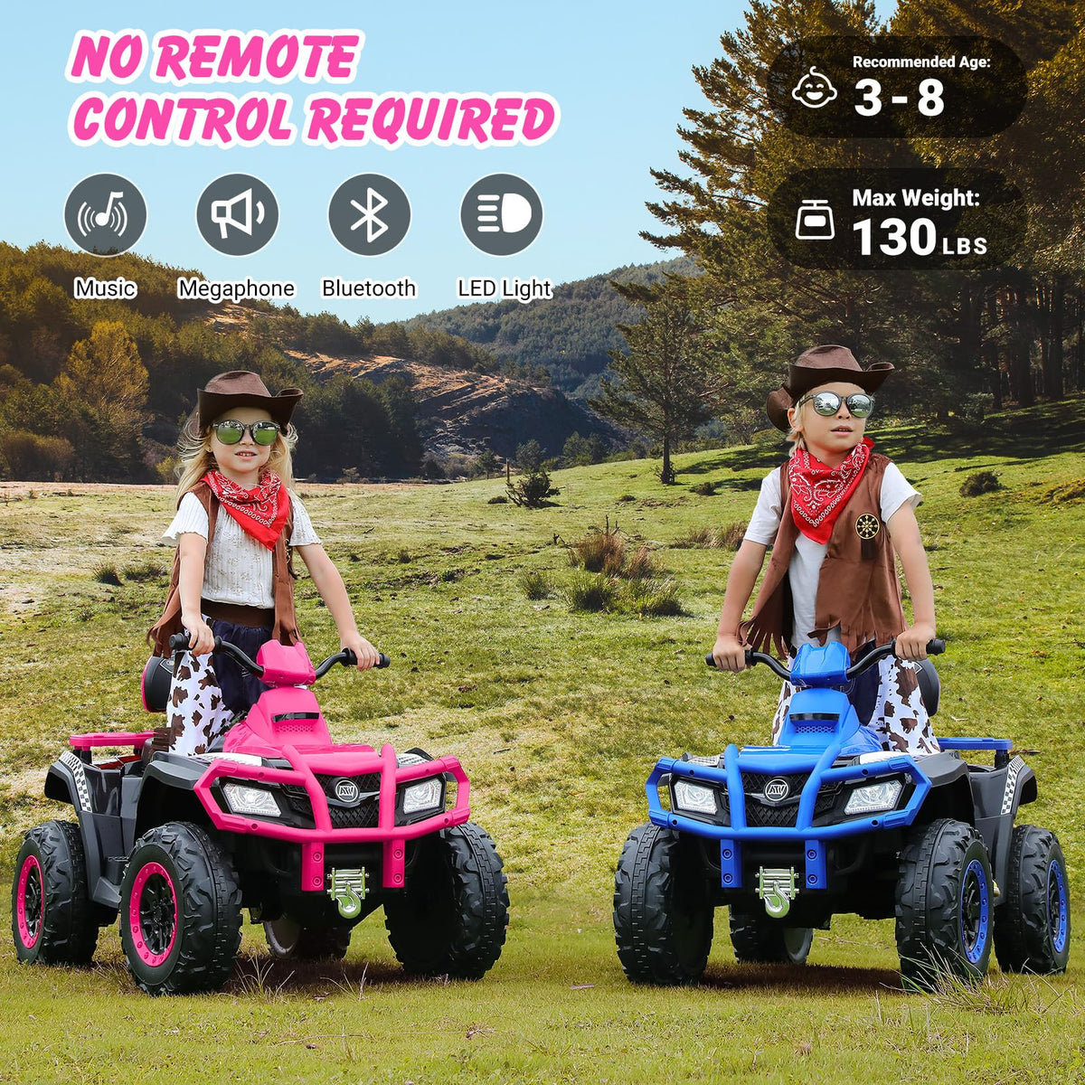 24V 2 Seater 4WD Off-Road Ride on ATV H876