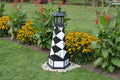 Amish-Made Replica Lighthouse with Base and Solar-Powered LED Lighting E176
